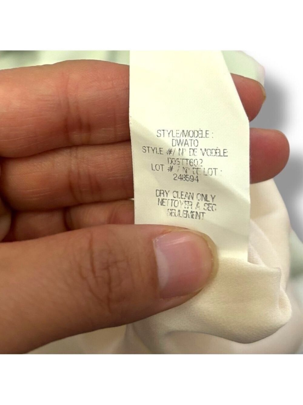 NWT Theyskens Theory Ash White Pale Sage Silk Shift Dress Size 8 - Picture 12 of 12